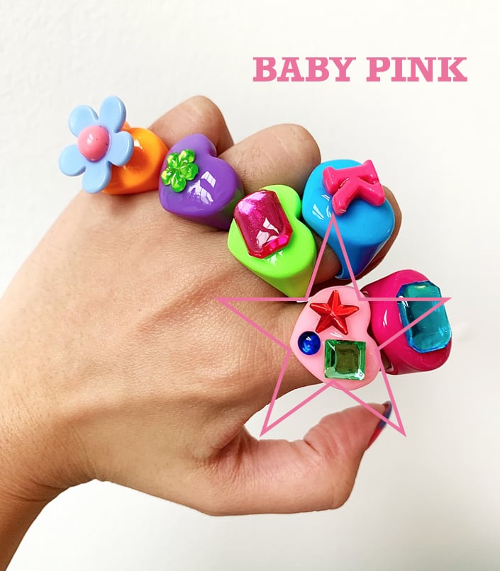 BonBonWhims Baby Pink Rainbow Lucky Ring