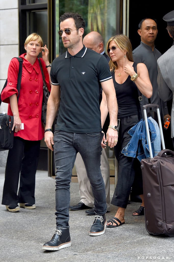 Jennifer Aniston and Justin Theroux in NYC in June 2014