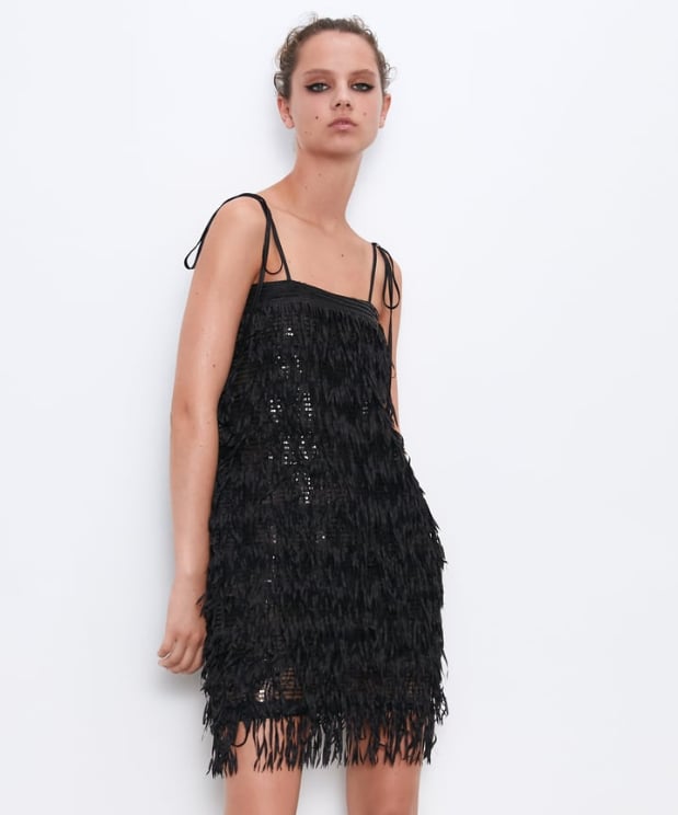 Zara Sequinned Fringe Dress | 1920s 