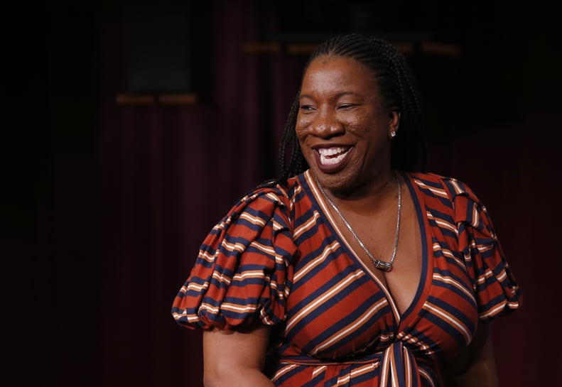 CAMBRIDGE - FEBRUARY 26: Tarana Burke, civil rights activist and founder of the global #MeToo movement for survivors of sexual assault, speaks after being honored with Gleitsman Award from Harvard Kennedy School's Center for Public Leadership in Cambridge