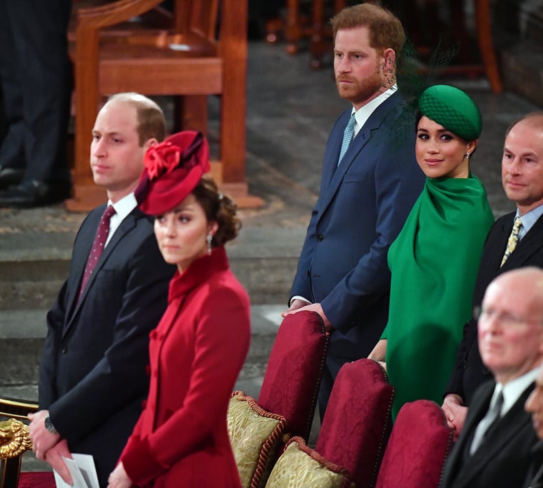 William, Kate, Harry, and Meghan at Commonwealth Day Service 2020