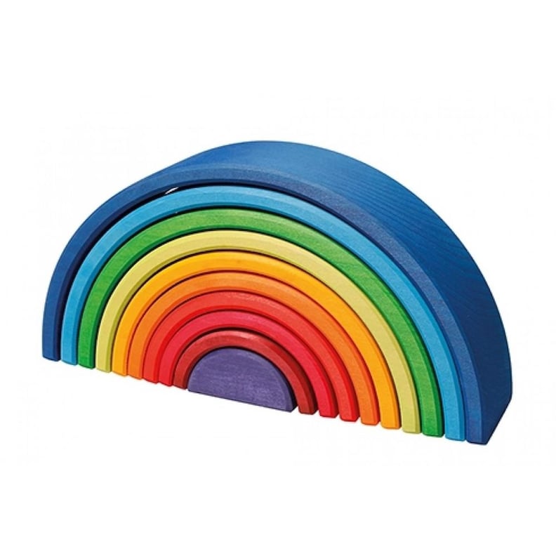 Wooden Rainbow Stacking Tunnel