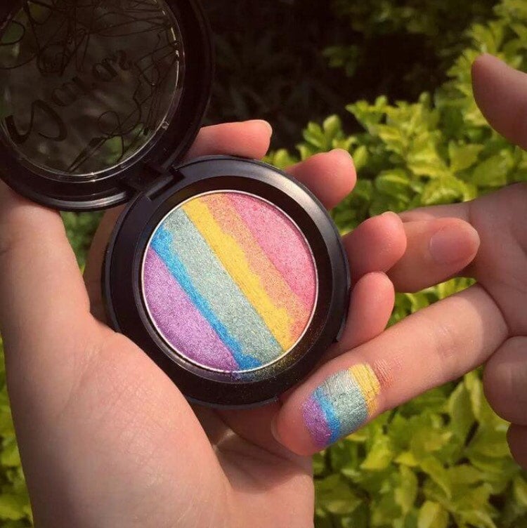 KizzlishBeauty Unicorn Rainbow Highlighter Shimmer ($15)