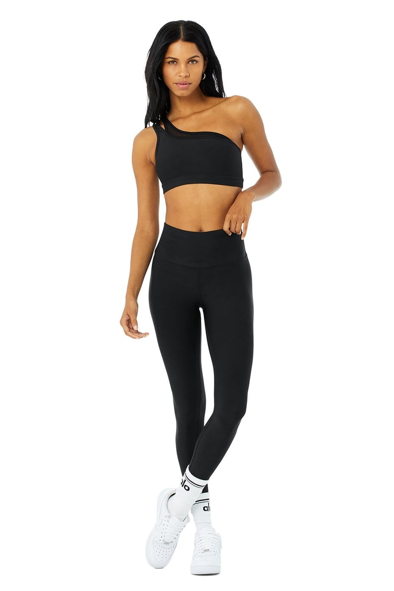 A One Shoulder Set: Alo Airlift Excite Bra & High-Waist Airlift Legging Set