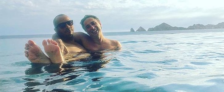 Zach Braff Shirtless in Mexico With Donald Faison 2016