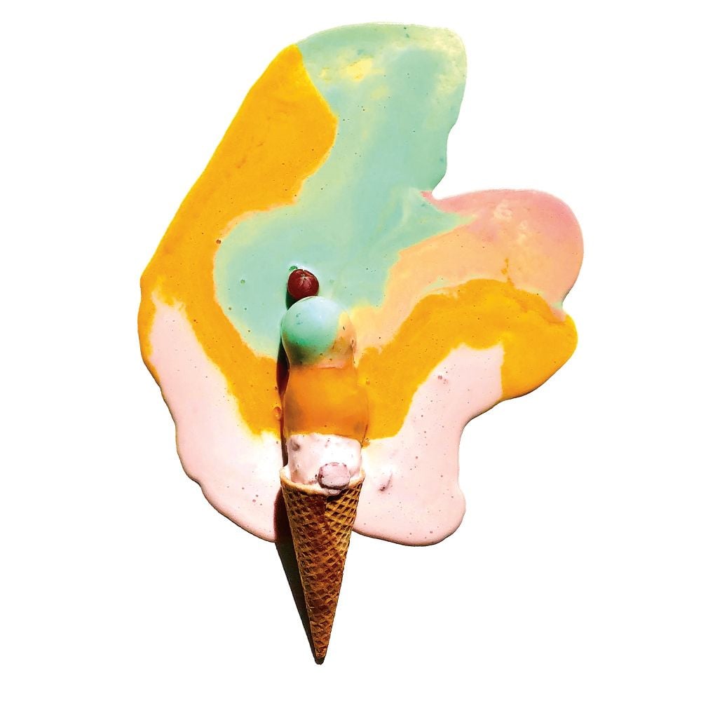 Melted Ice Cream Cone Wall Decal