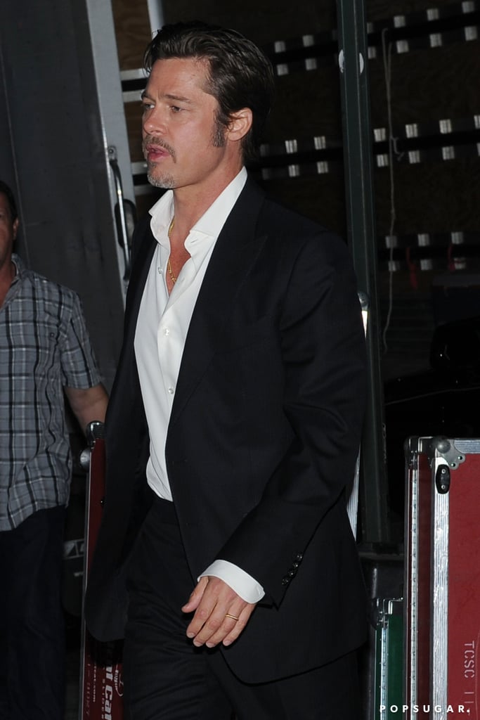 Brad Pitt Wears His Wedding Ring Pictures POPSUGAR Celebrity Photo 2