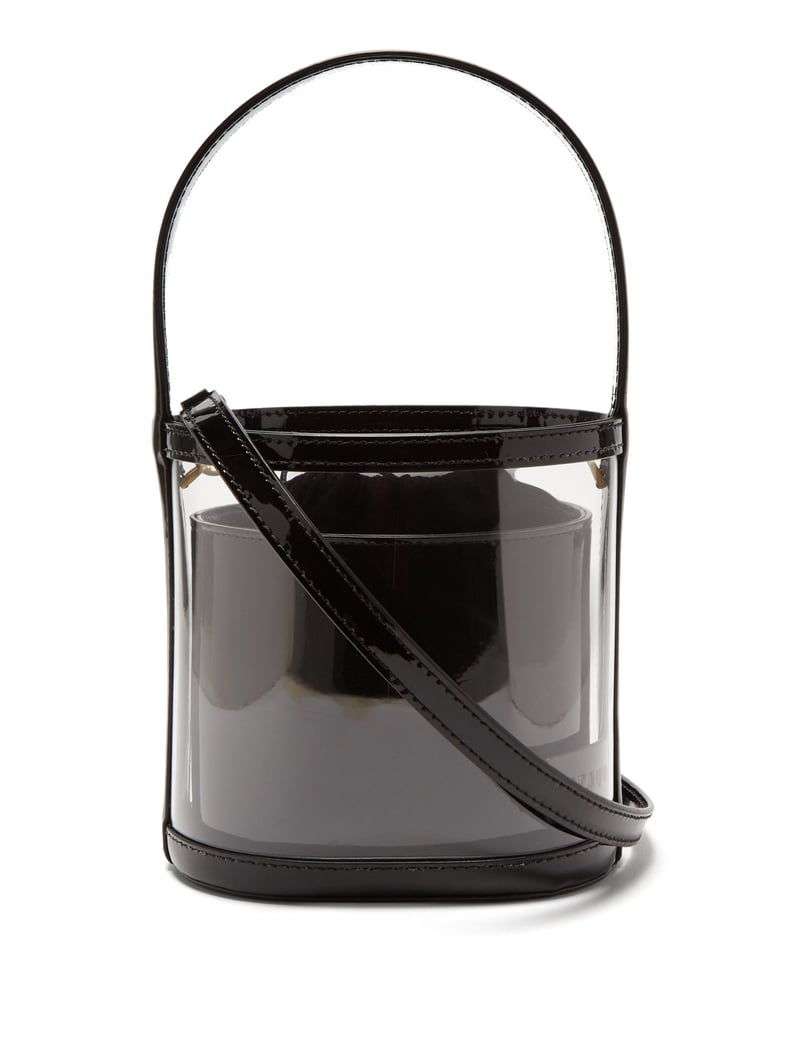Staud Bisset Leather and PVC Bucket Bag