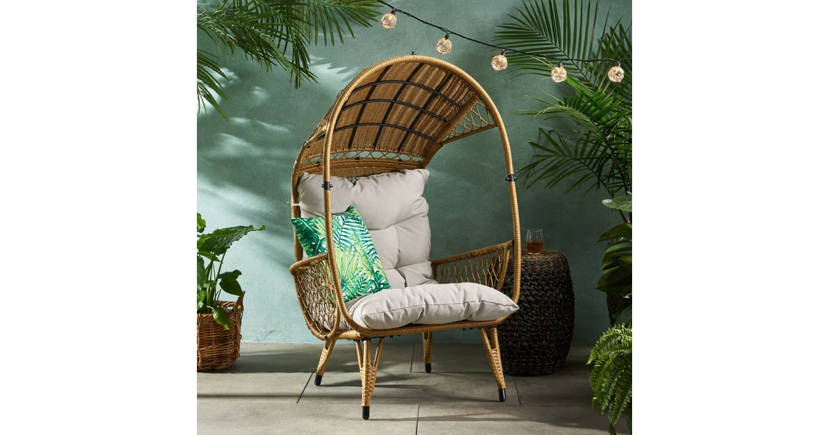 Malia wicker best sale standing basket chair