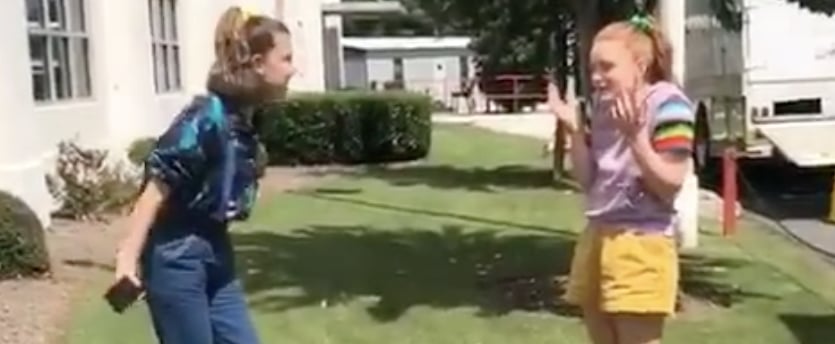 Millie Bobby Brown Sadie Sink Singing Frozen Video July 2019