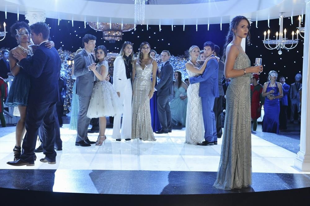 The couples get together on the dance floor.