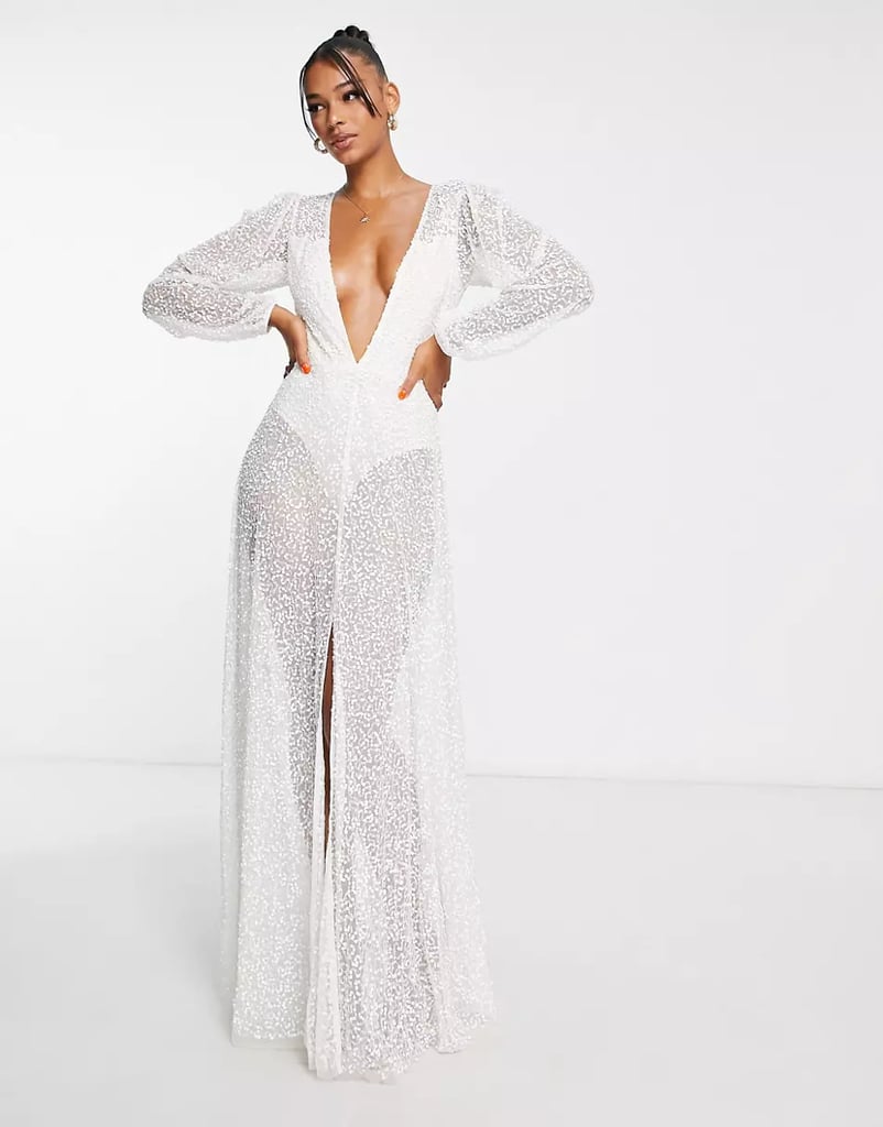 A Sexy Wedding Dress: ASOS Starlet Bridal Sheer Sequin Maxi Dress