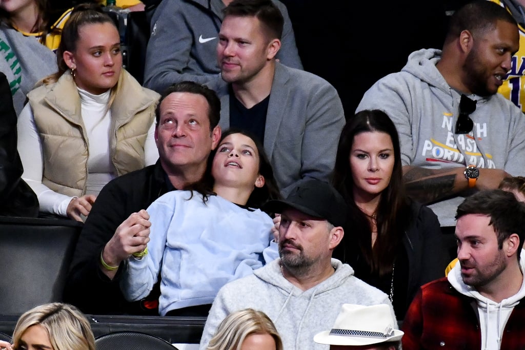 Vince Vaughn Attends Lakers Game With His Wife and 2 Kids