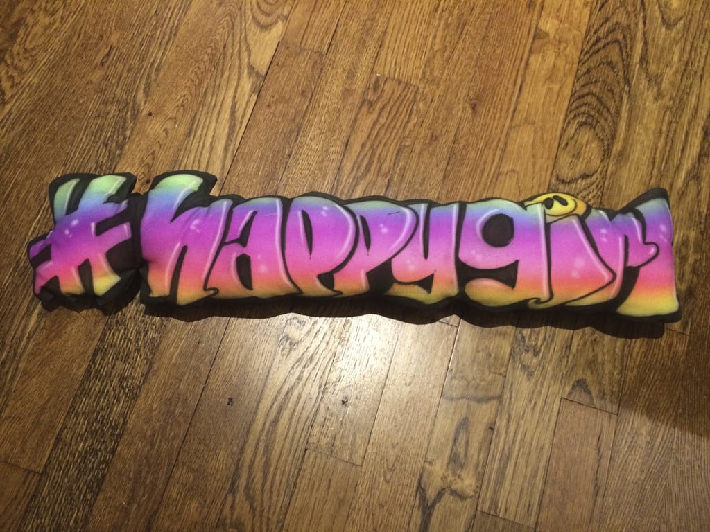 Graffiti Name Pillow