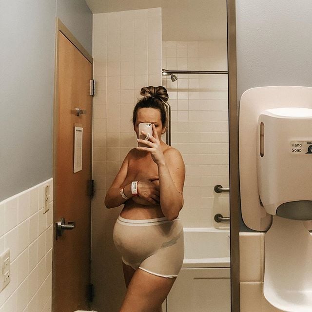 Photos of Women Wearing Mesh Maternity Underwear