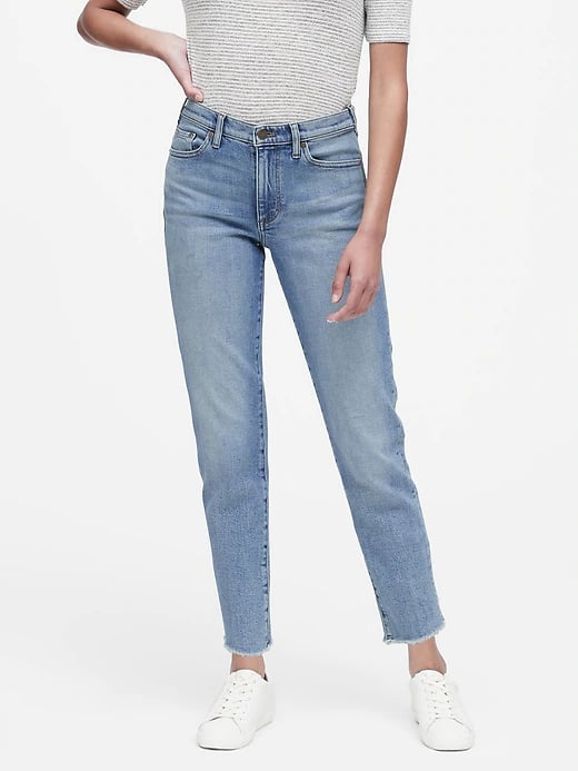 High-Rise Straight-Fit Ankle Jean