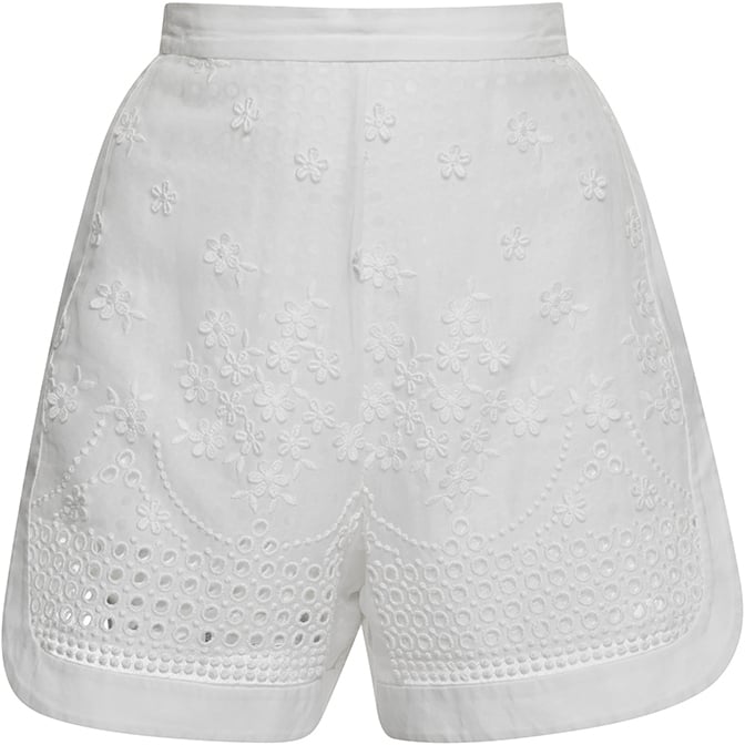 Giamba Eyelet Embroidered Shorts