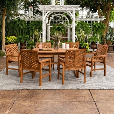 Saracina Home 7pc Extendable Outdoor Patio Dining Set