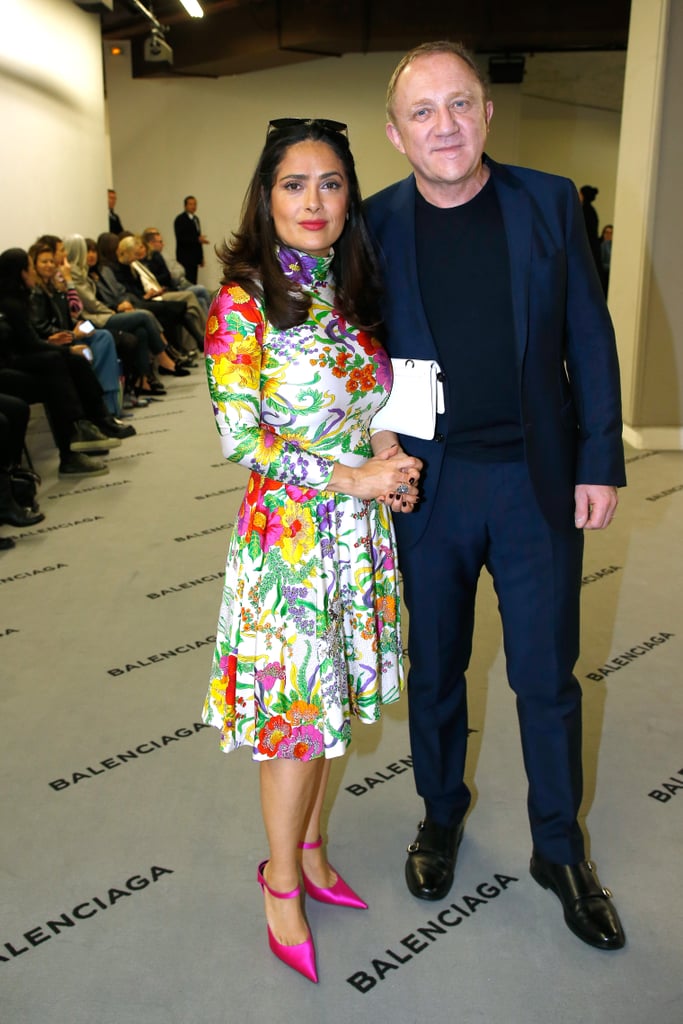Salma Hayek at Balenciaga Fashion Show Fall 2017
