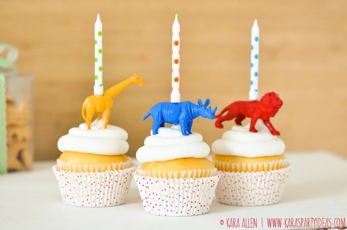 Animal Candle Cupcake Toppers