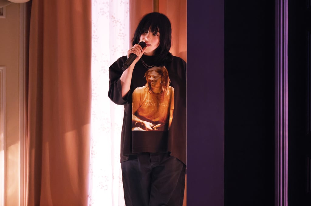 Billie Eilish Wears Taylor Hawkins Shirt at 2022 Grammys