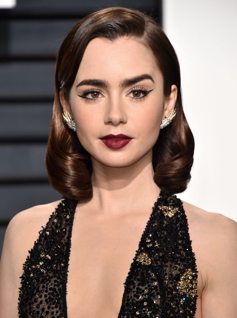 Lily Collins | Oscars 2017 Afterparty Hair and Makeup | POPSUGAR Beauty ...