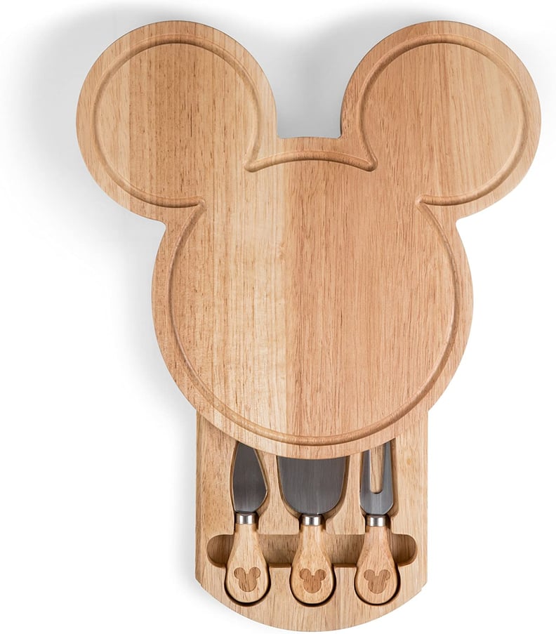 For Charcuterie Enthusiasts: Disney Classic Mickey Mouse Cheese Board With Cheese Tools