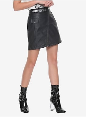 Harry Potter Knockturn Alley Faux Leather Skirt