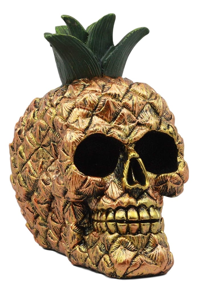 Ebros Pineapple Skull Figurine
