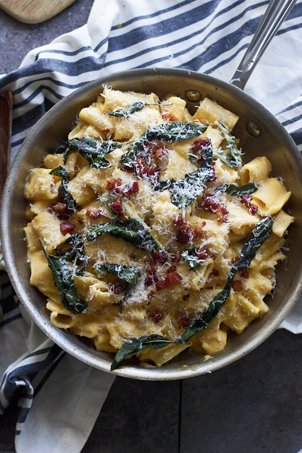 Creamy Butternut Rigatoni With Pancetta and Brown-Butter-Fried Sage