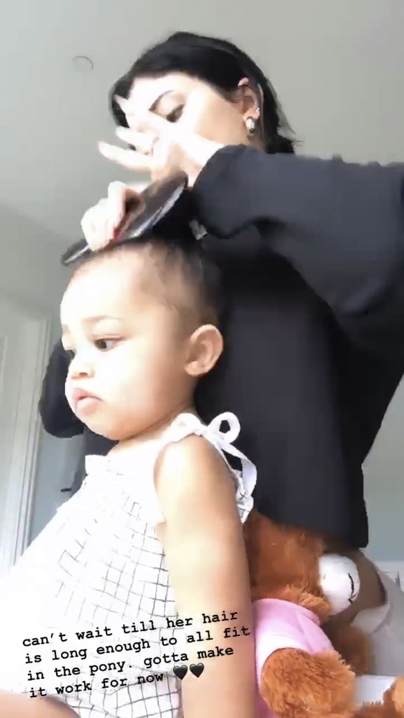 Kylie Jenner Does Stormi's Hair