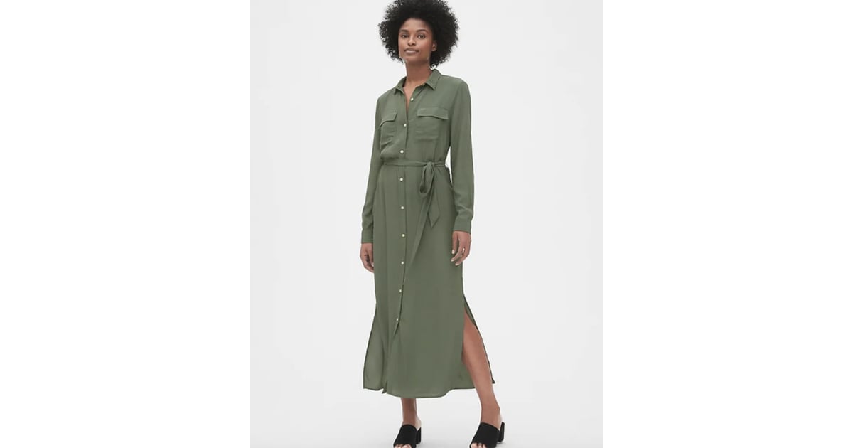 gap maxi shirt dress