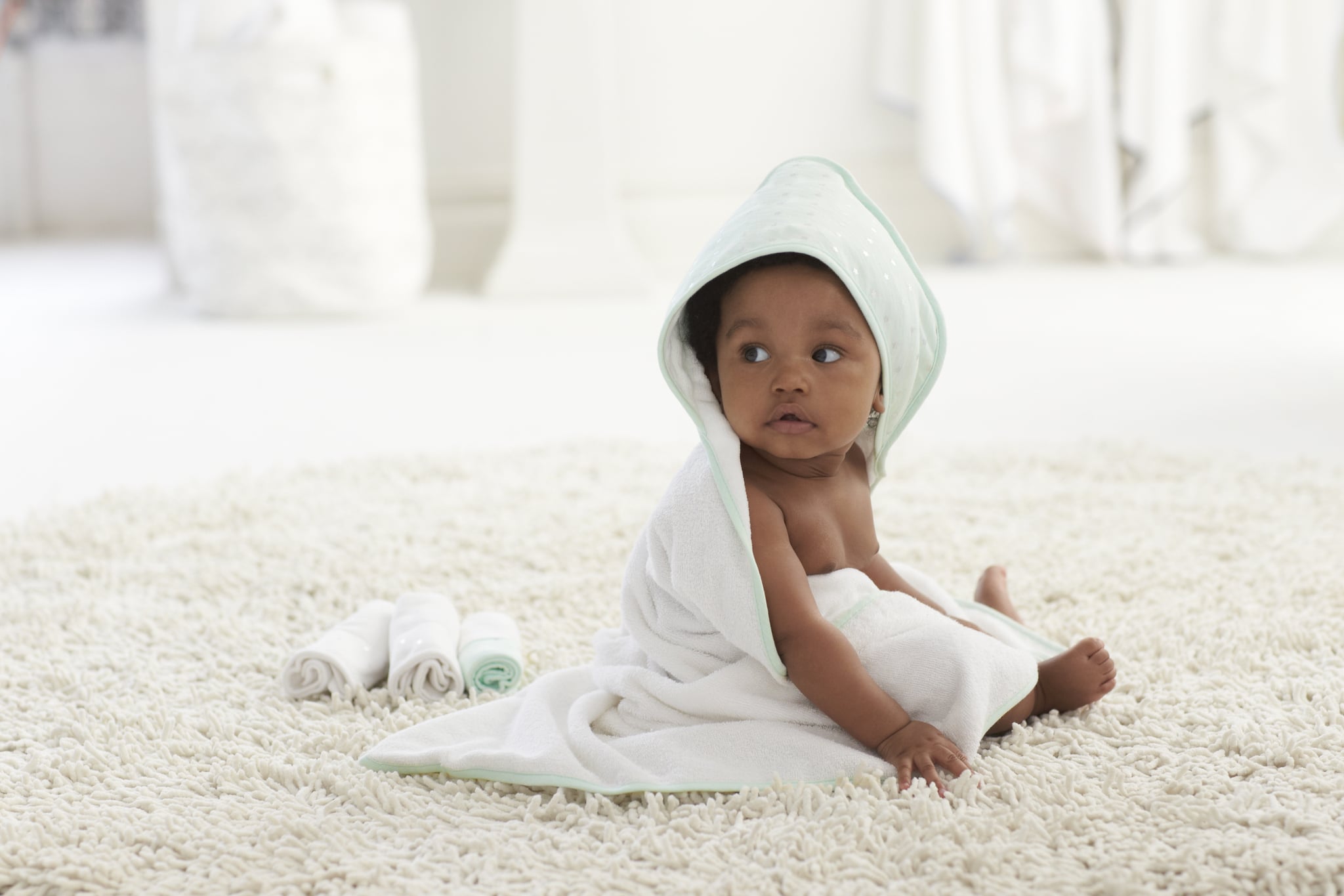 just born hooded towel