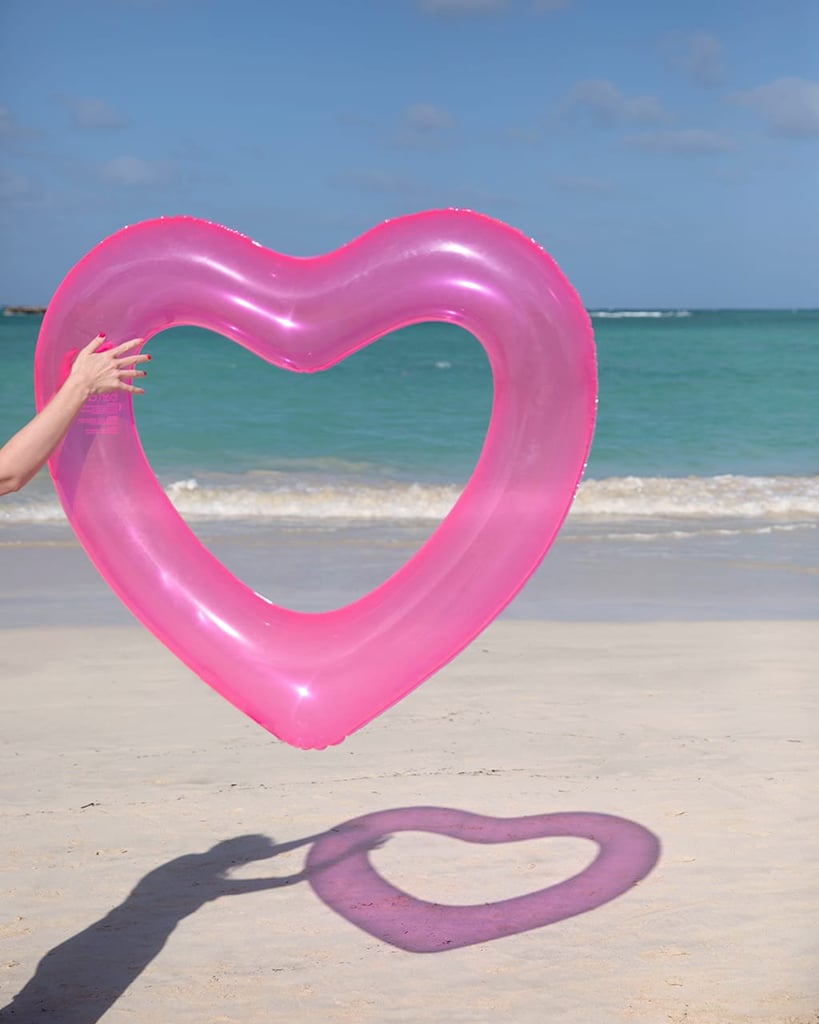 Translucent Neon Pink Jumbo Heart Innertube