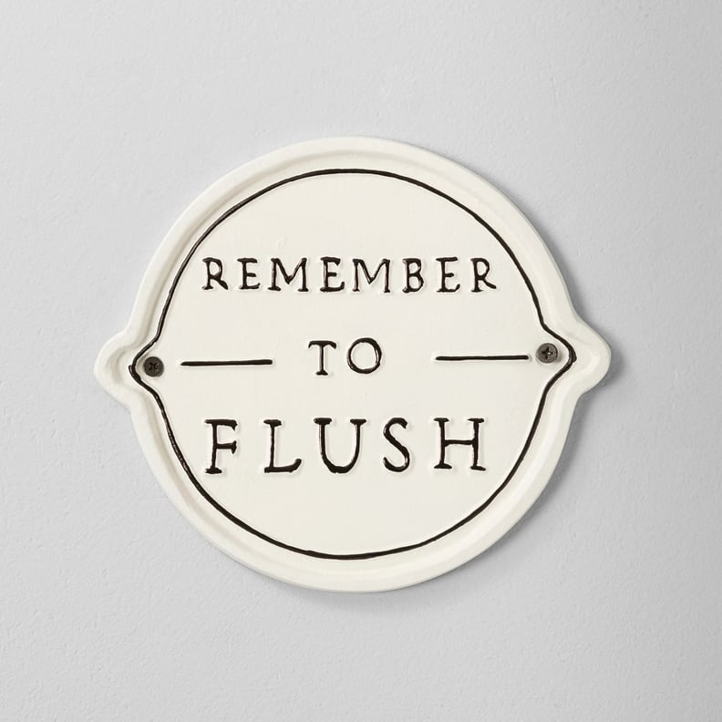 Wall Sign Remember to Flush