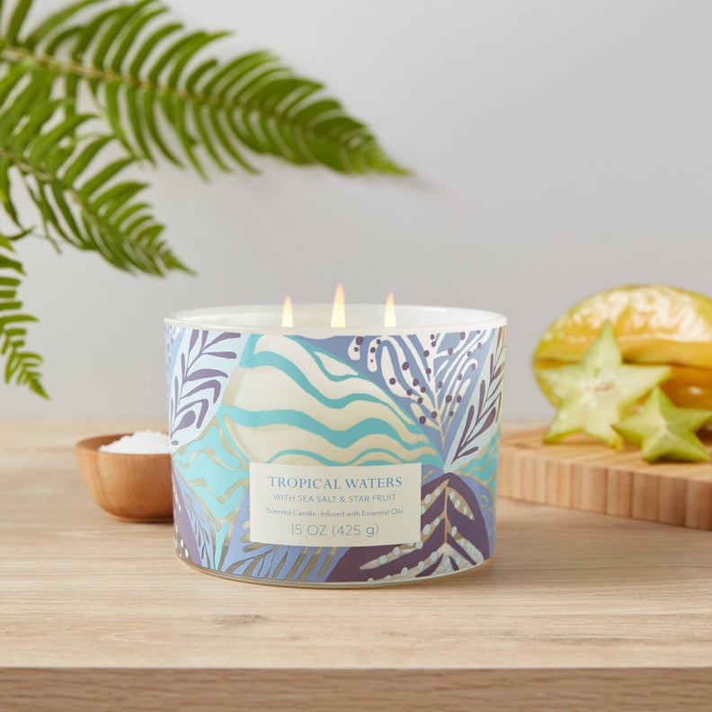 A Tropical Candle: Lidded Glass Jar 3-Wick Candle