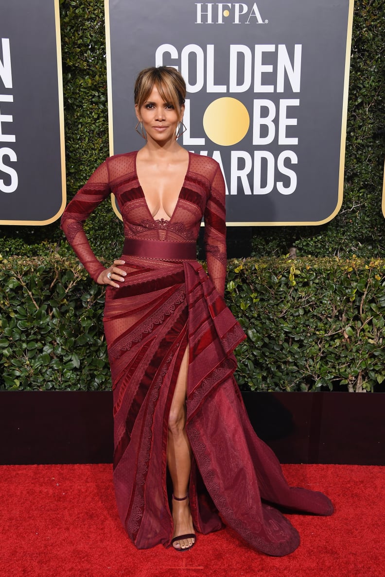 BEVERLY HILLS, CA - JANUARY 06:  Halle Berry attends the 76th Annual Golden Globe Awards at The Beverly Hilton Hotel on January 6, 2019 in Beverly Hills, California.  (Photo by Steve Granitz/WireImage)