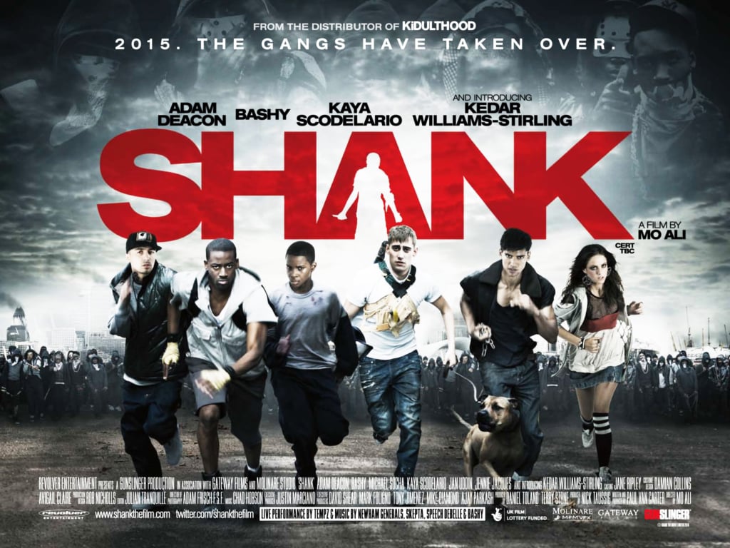 Kedar Williams-Stirling (third left) as Junior in Shank