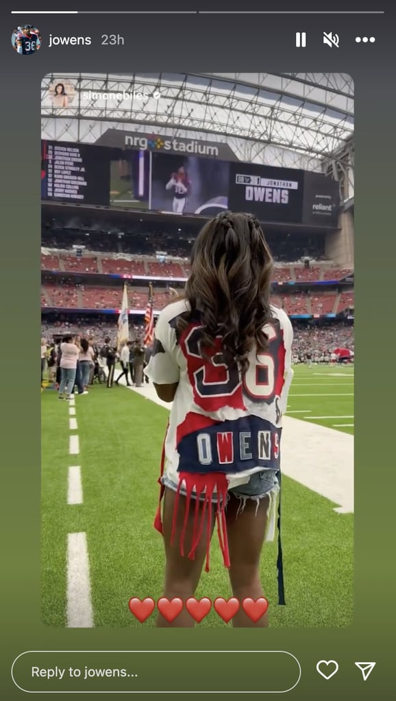 Simone Biles Makes Custom Jersey to Support Her Fiancé