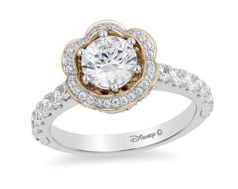 Enchanted Disney Belle Diamond Frame Engagement Ring