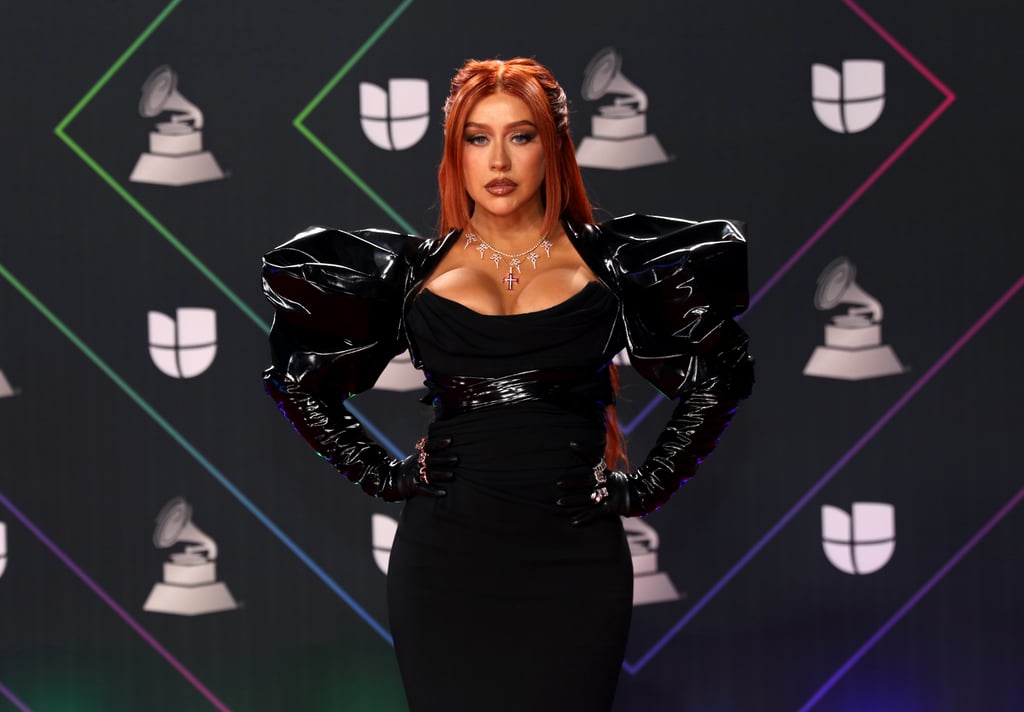 Christina Aguilera Wore a Sexy Black Dress to Latin Grammys