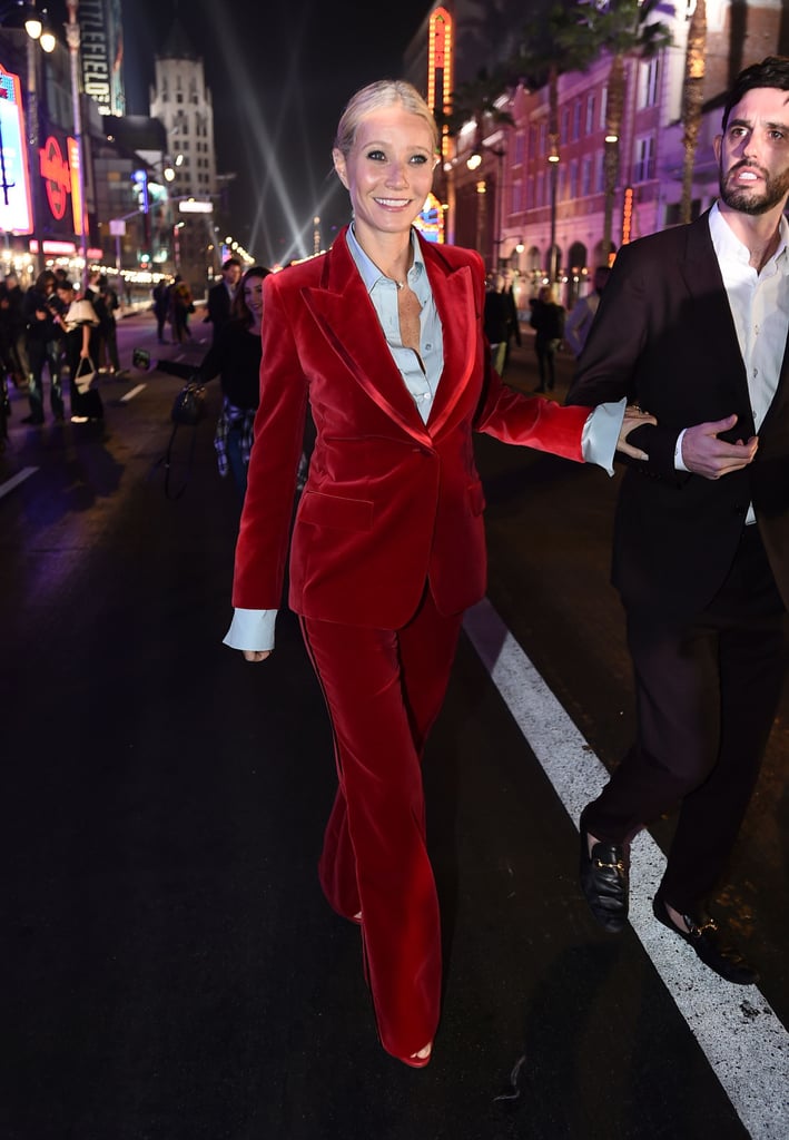 Gwyneth Paltrow Rewears Her Red Gucci Suit From 1996 VMAs