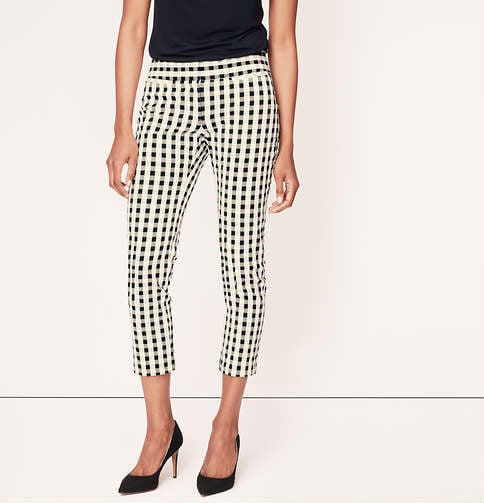 orange gingham pants