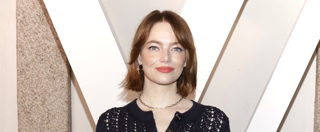 Emma Stone's Curtain Bangs at Louis Vuitton Cruise Show