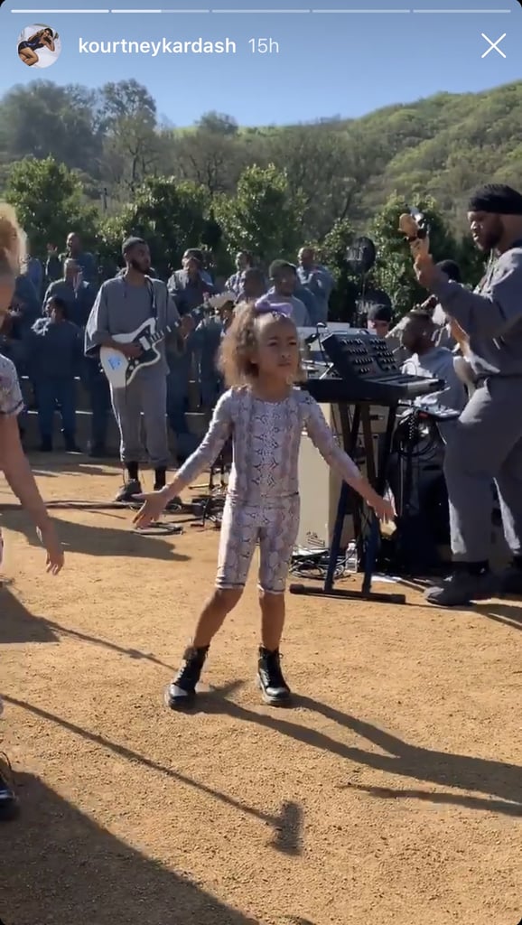 Kim Kardashian and North West Matching Snakeskin Outfits