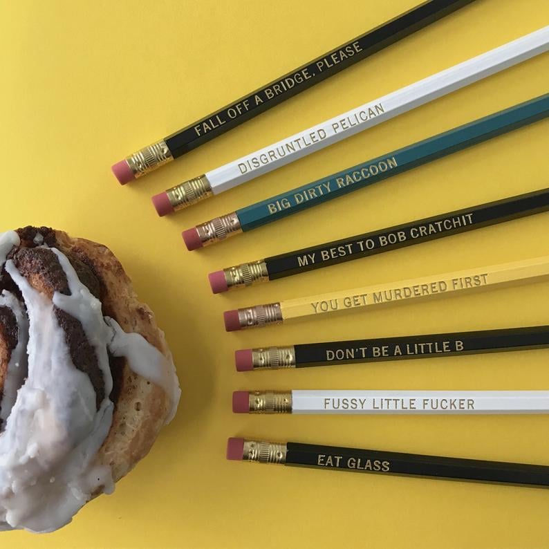 Rude Schitt's Creek Pencil Set on Etsy | POPSUGAR Entertainment