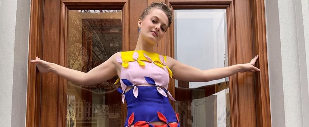 Jo Ellen Pellman's Rainbow Dress at the 2021 Golden Globes