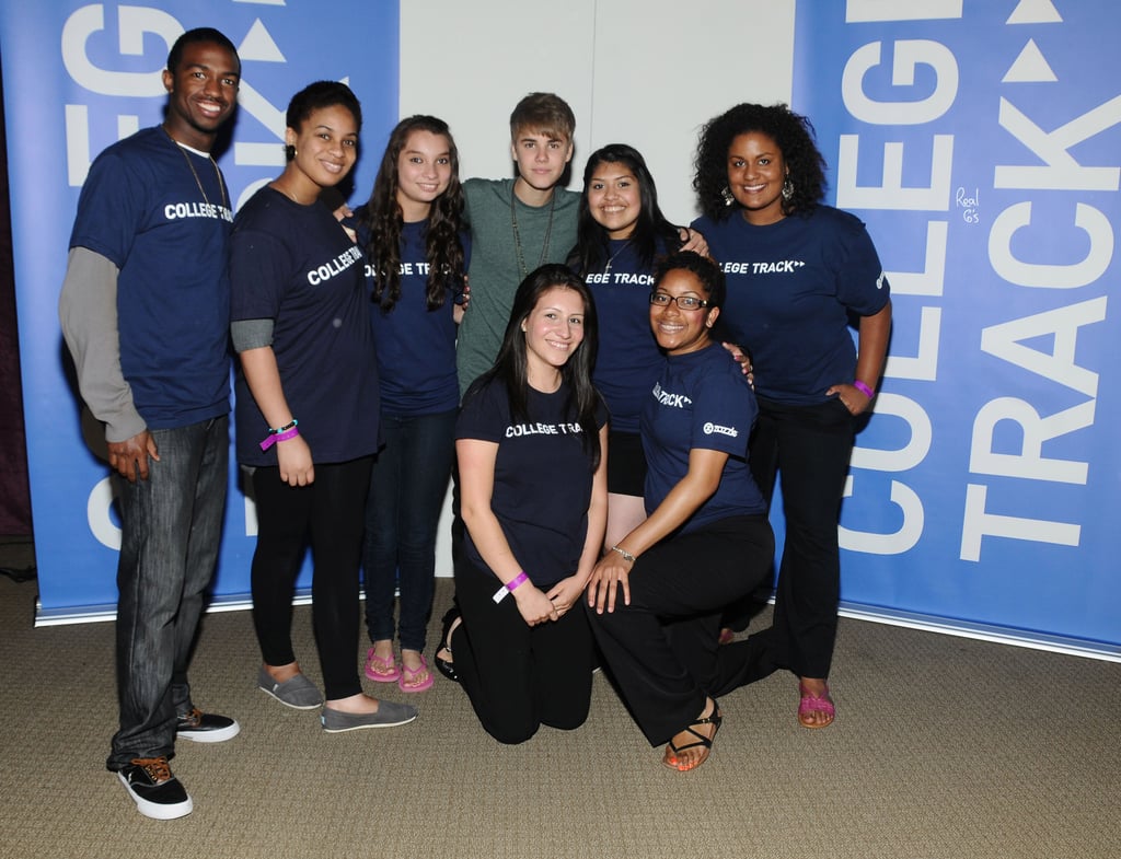 Justin supported a College Track benefit concert in 2011. The organization aims to empower students from underserved communities to graduate from college.