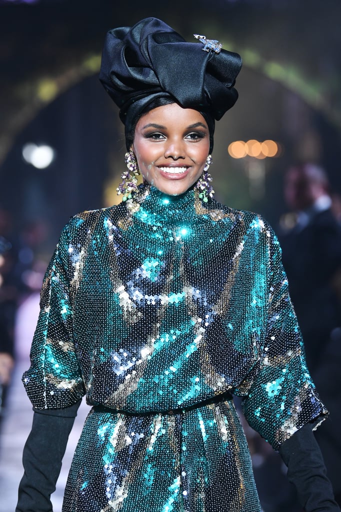 Walking the runway in Marc Jacobs at the amfAR Gala in 2018.