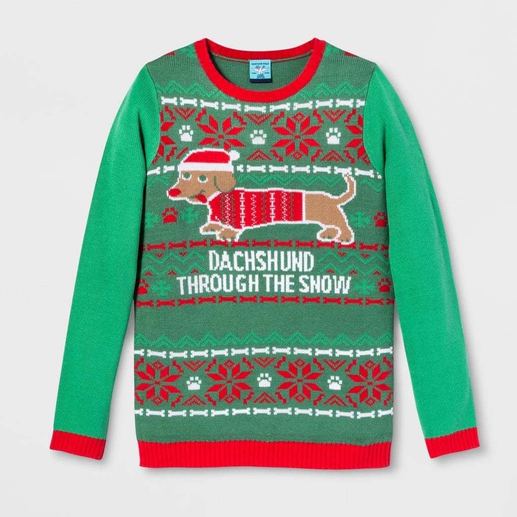 Adult Dachshund Through the Snow Ugly Sweater